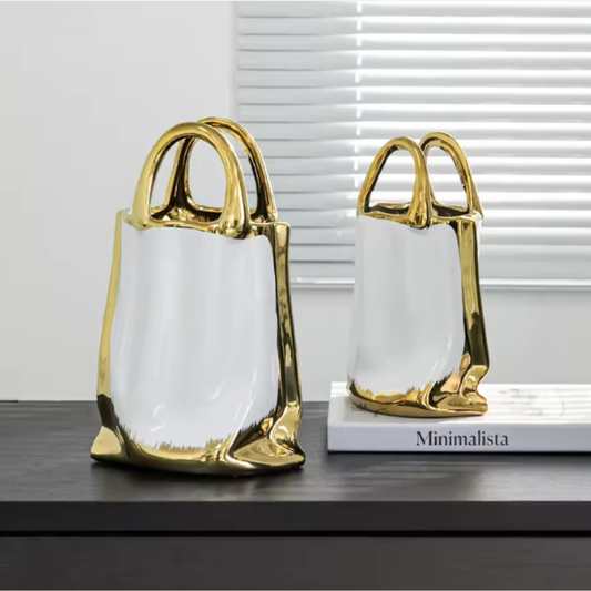 Gilded Handbag Vase
