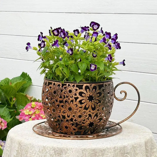 Floral Teacup Garden Planter